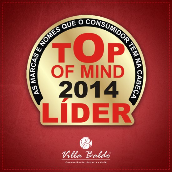 Imagem noticia: Villa Baldo recebe o prêmio de melhor cafeteria no Top of Mind 2014.